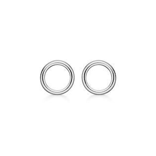 Støvring Design sterling sølv ørestikker, cirkel med blank overflade, model 10239092